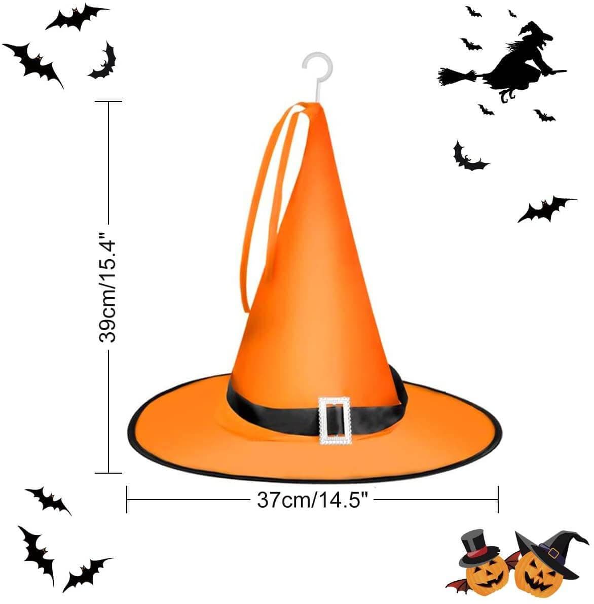 Halloween Decorations Witch Hat 6 Pack for Indoor Outdoor Garden Trees Yard Party Decor