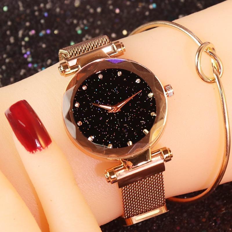 Bejewelled Starry Watch Brown