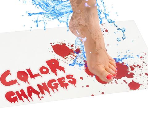 Bloody Color Changing Bath Mat