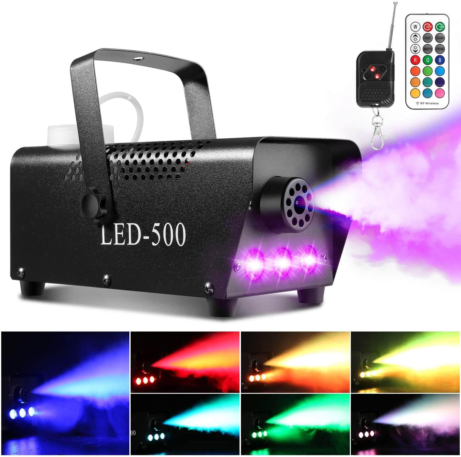 Smoke Machine with LED Light for Halloween Party Wedding