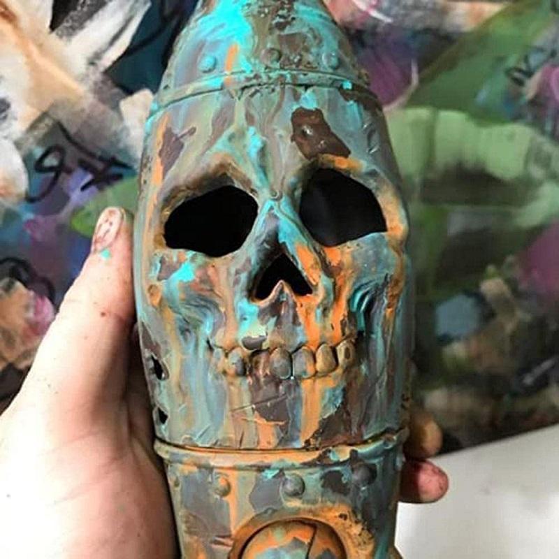 The Halloween Skull Bomb Small Nuclear Warhead Decor