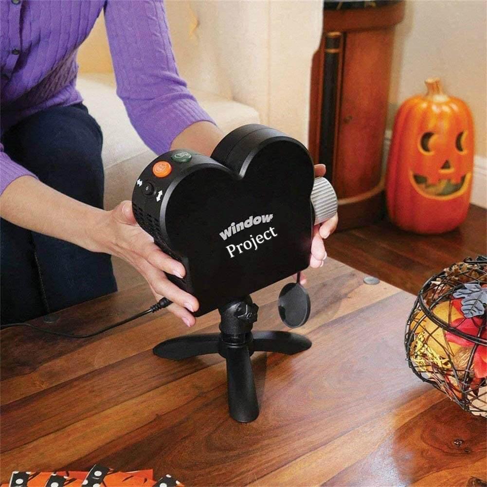 Halloween Window Projector for Halloween Christmas Festival Decorations Outdoor With 12 Movies