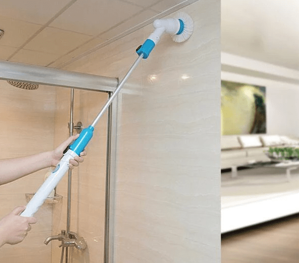 Electric Cleaning Scrubber with Extension Handle