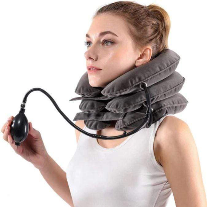 EasyRelief™ Inflatable Cervical Neck Traction Pillow Grey