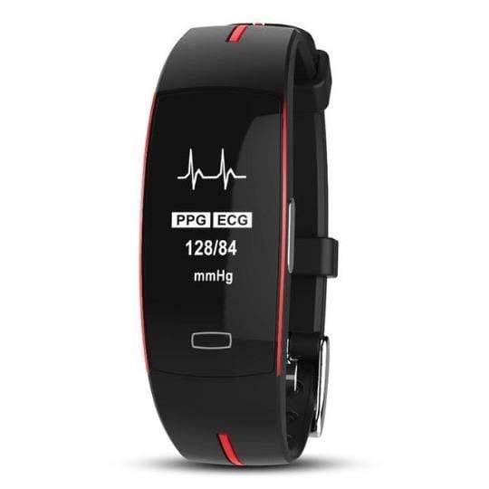 Blood Pressure Smart Watch and Heart Rate Monitor Red