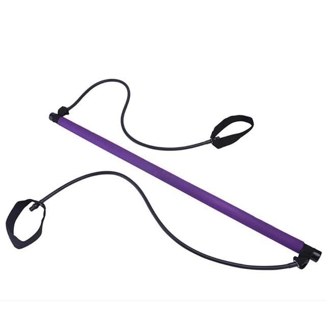 Yoga Rope Puller Exercise Stick Purple