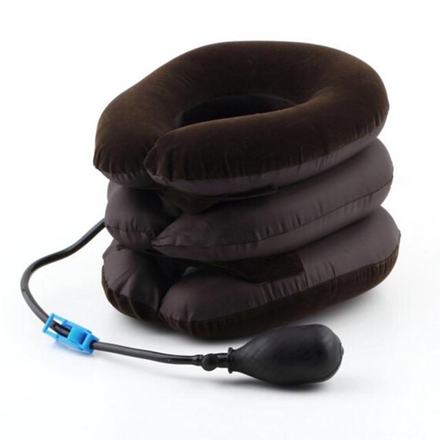 EasyRelief™ Inflatable Cervical Neck Traction Pillow Brown